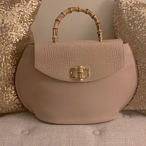 Blush Italian leather handbag